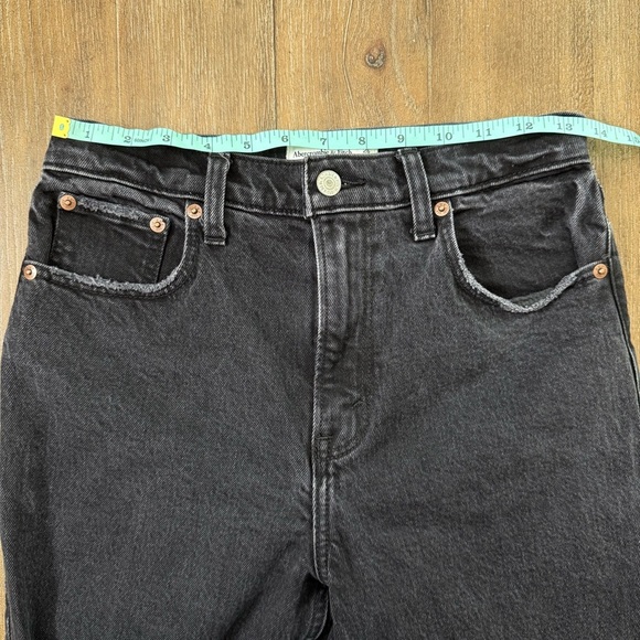 Abercrombie & Fitch The 90s Straight Leg Ultra high Rise Jeans 26 Black - Picture 4 of 12